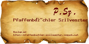 Pfaffenbüchler Szilveszter névjegykártya