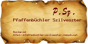 Pfaffenbüchler Szilveszter névjegykártya