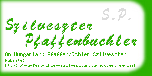 szilveszter pfaffenbuchler business card