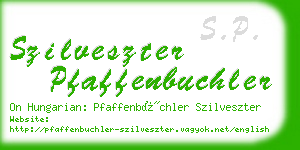 szilveszter pfaffenbuchler business card